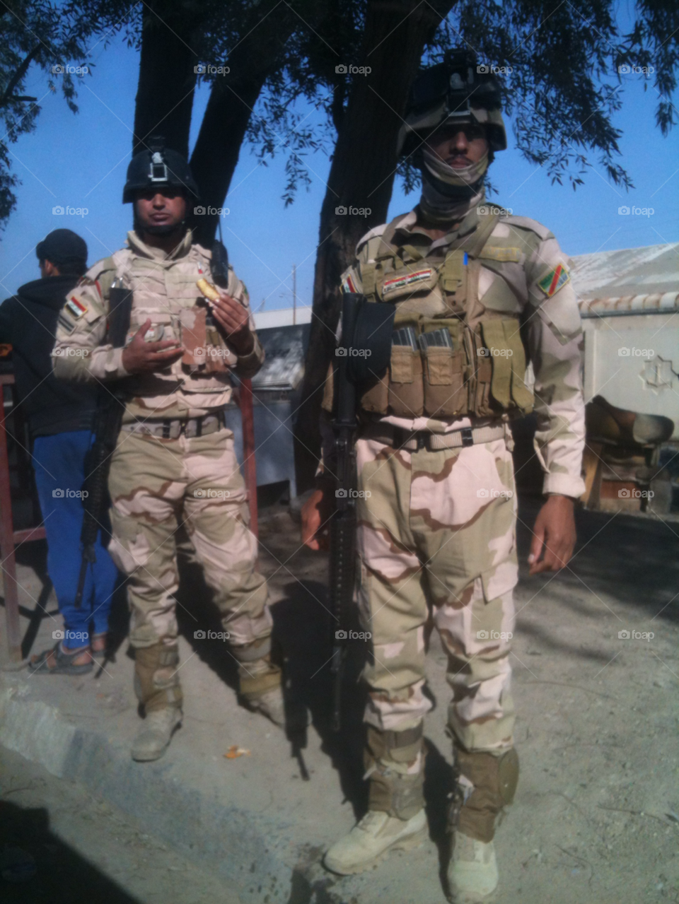 iraqi soldiers downtown basra by craigm