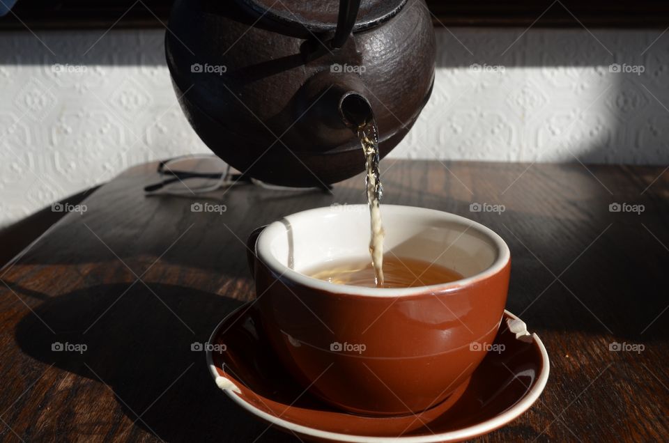 Pouring some tea