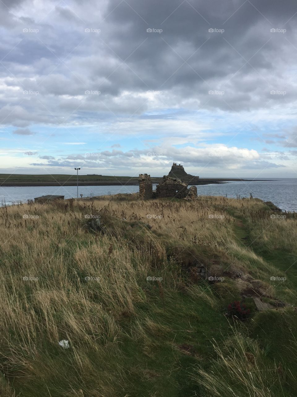 Ruins on beautiful island of Lindisfarne/Holy Island