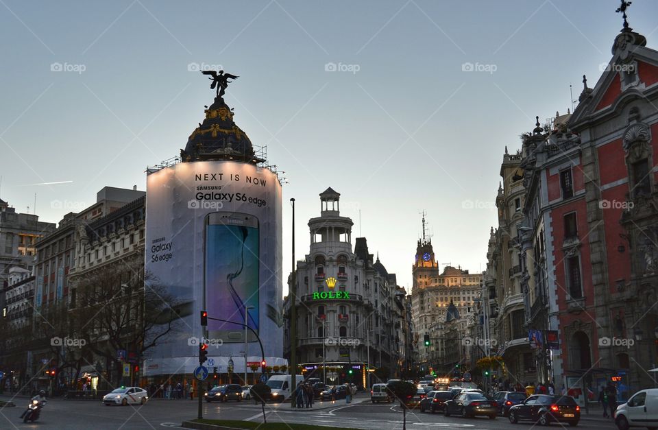 Metrópolis Building, Madrid. Metrópolis Building, on the corner of Calle de Alcalá and Gran Vía, Madrid