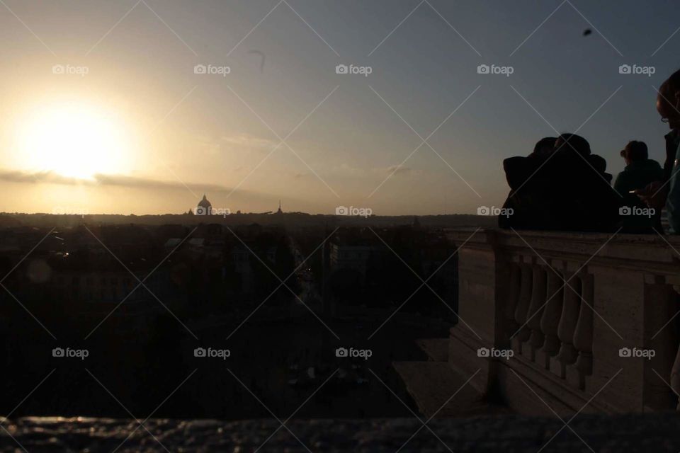 Roma aunset dal Gianicolo