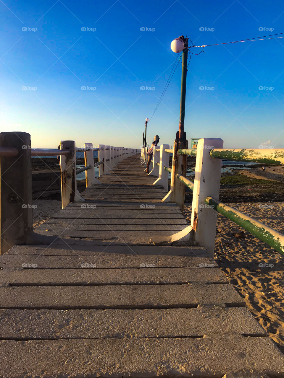 It’s a bridge in the middle of the sea.