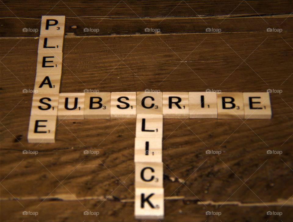 Please Click Subscribe Scrabble Letters