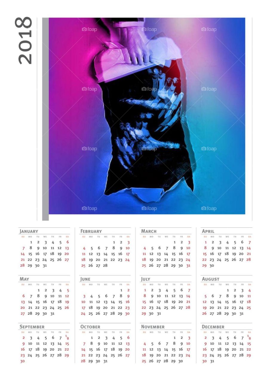 Kalender 2018  abstrakt