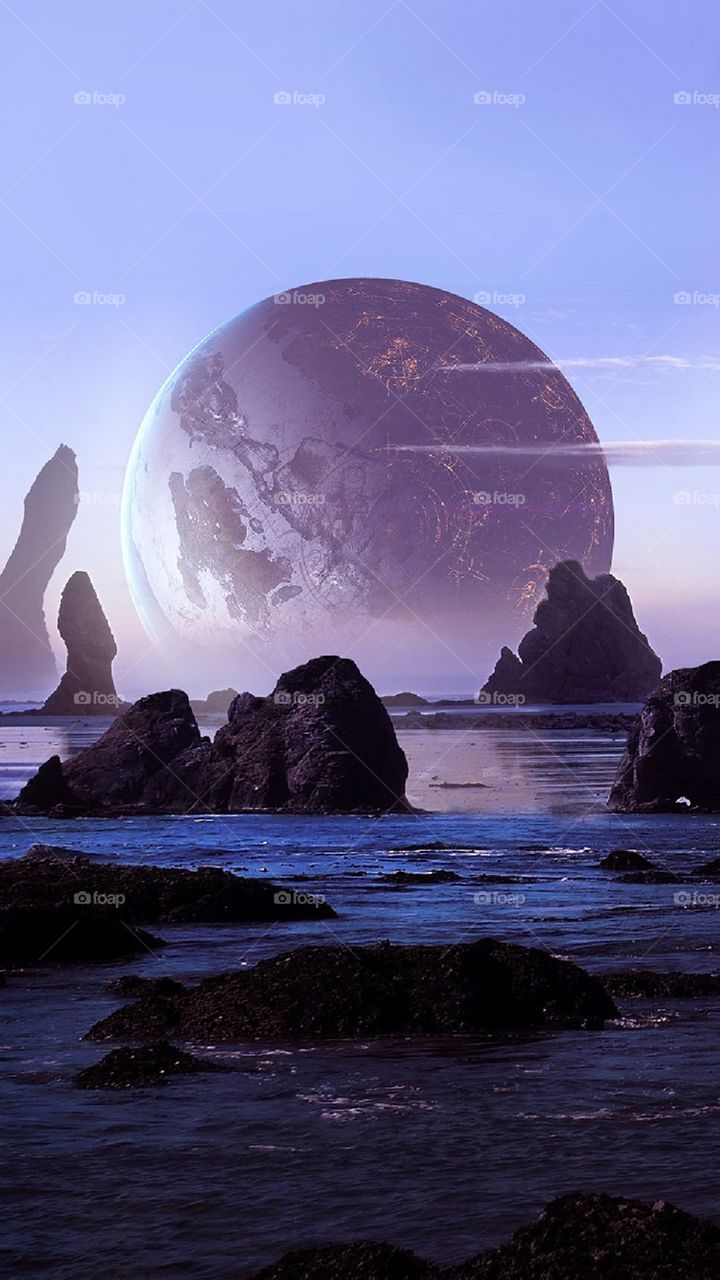 natural sky moon beautiful view