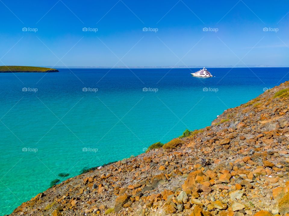 Sea view from a hill