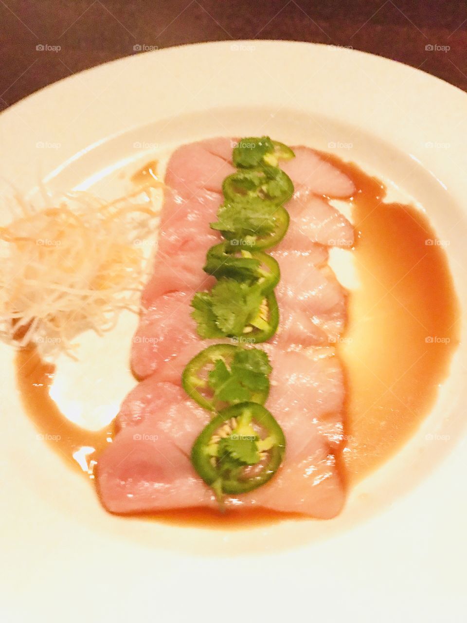 Yellowtail Tuna With Jalapeños Sashimi Appetizer