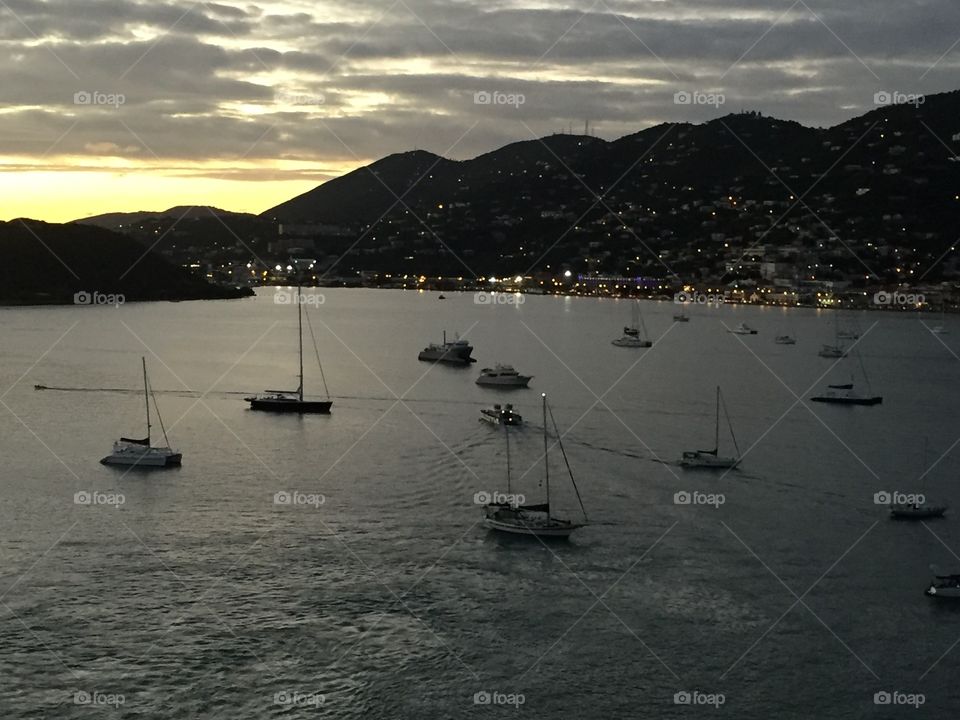 Sunset in Tortola 