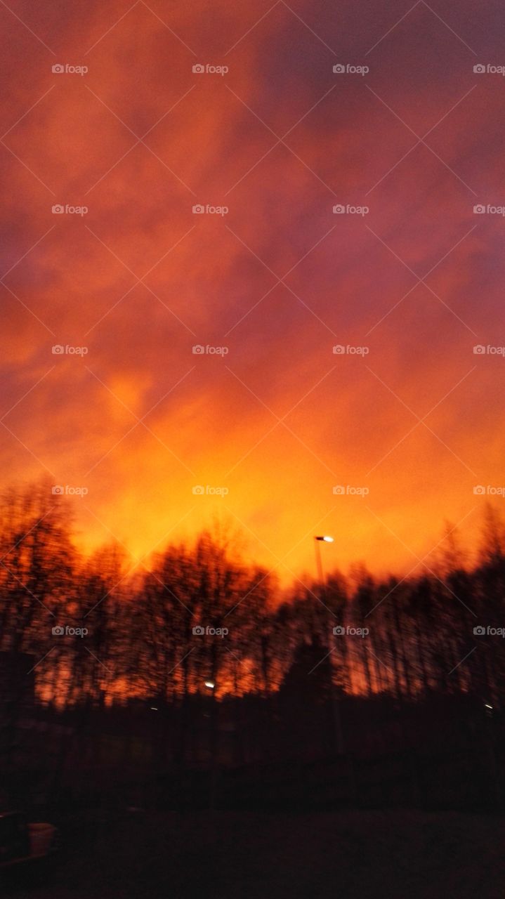 fire at the sky