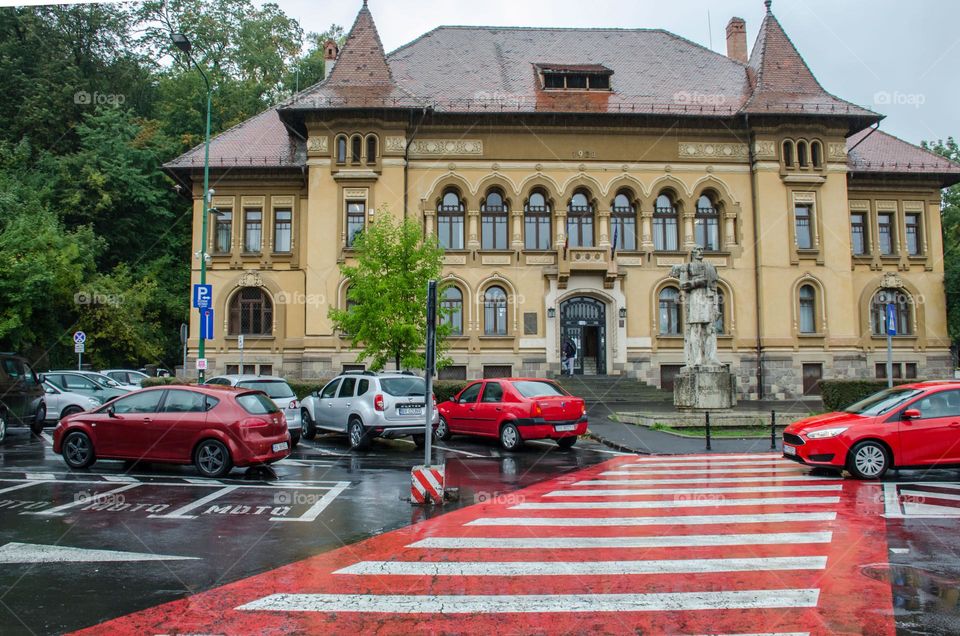 Cars in Rainy Day