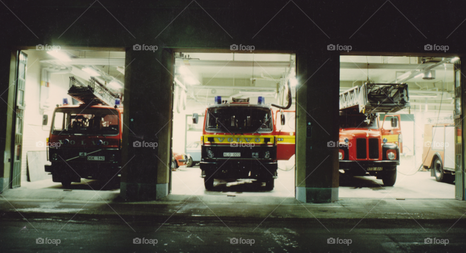 stockholm firestation nostalgic firetrucks by MagnusPm