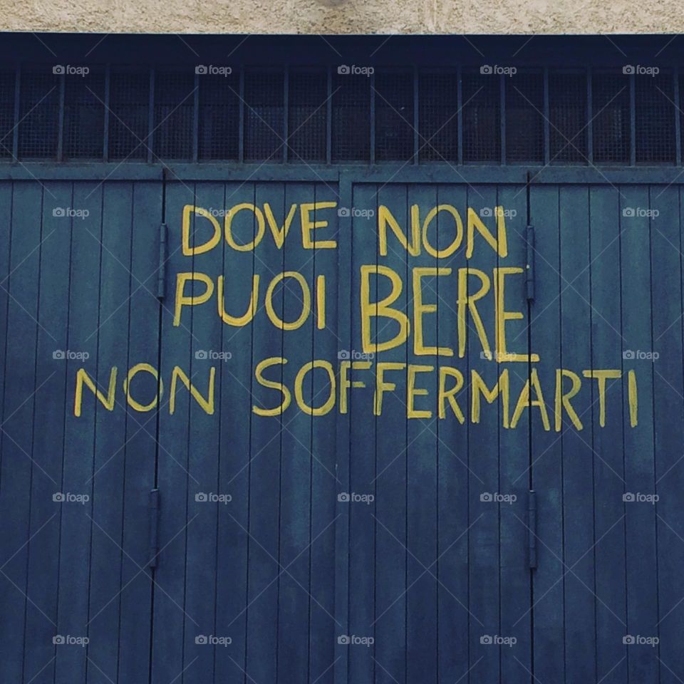 Where you cannot drink, don’t stop!