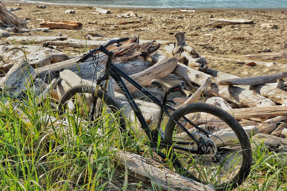 Bicycle on the beach