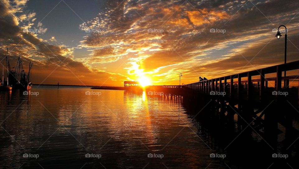 sunset on Shem Creek