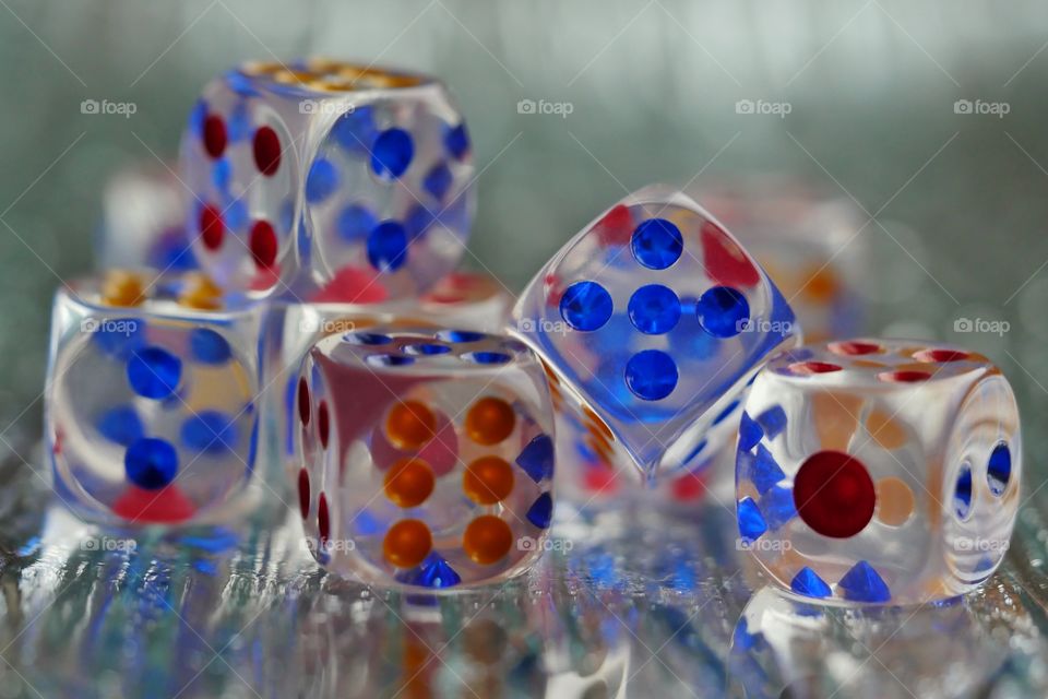 Multi colored dice
