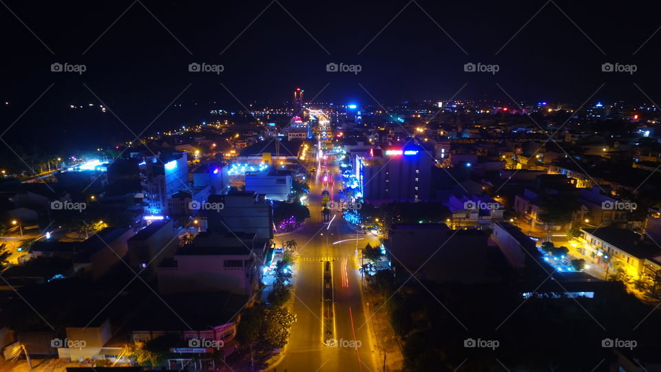 City, Evening, Light, Festival, Blur