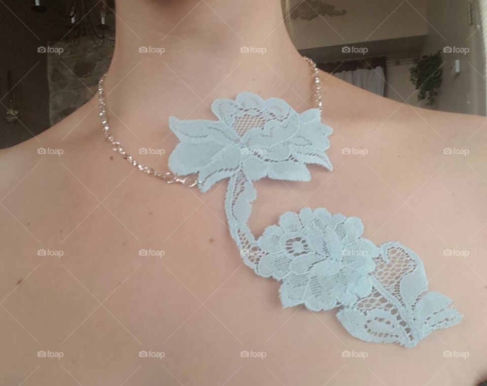 handmade lace necklace