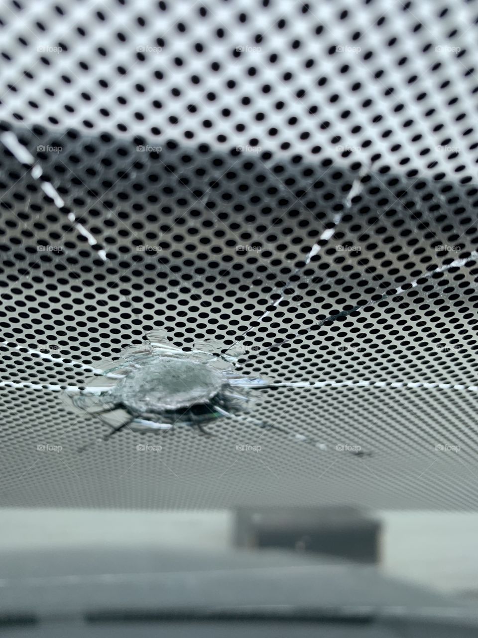 Rock chip in windshield 