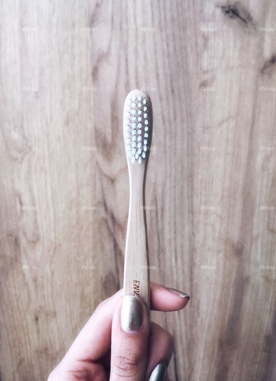Eco-friendly wooden toothbrush