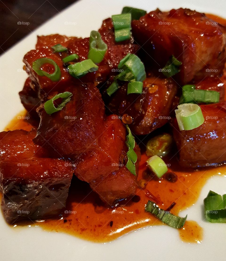 spicy pork belly