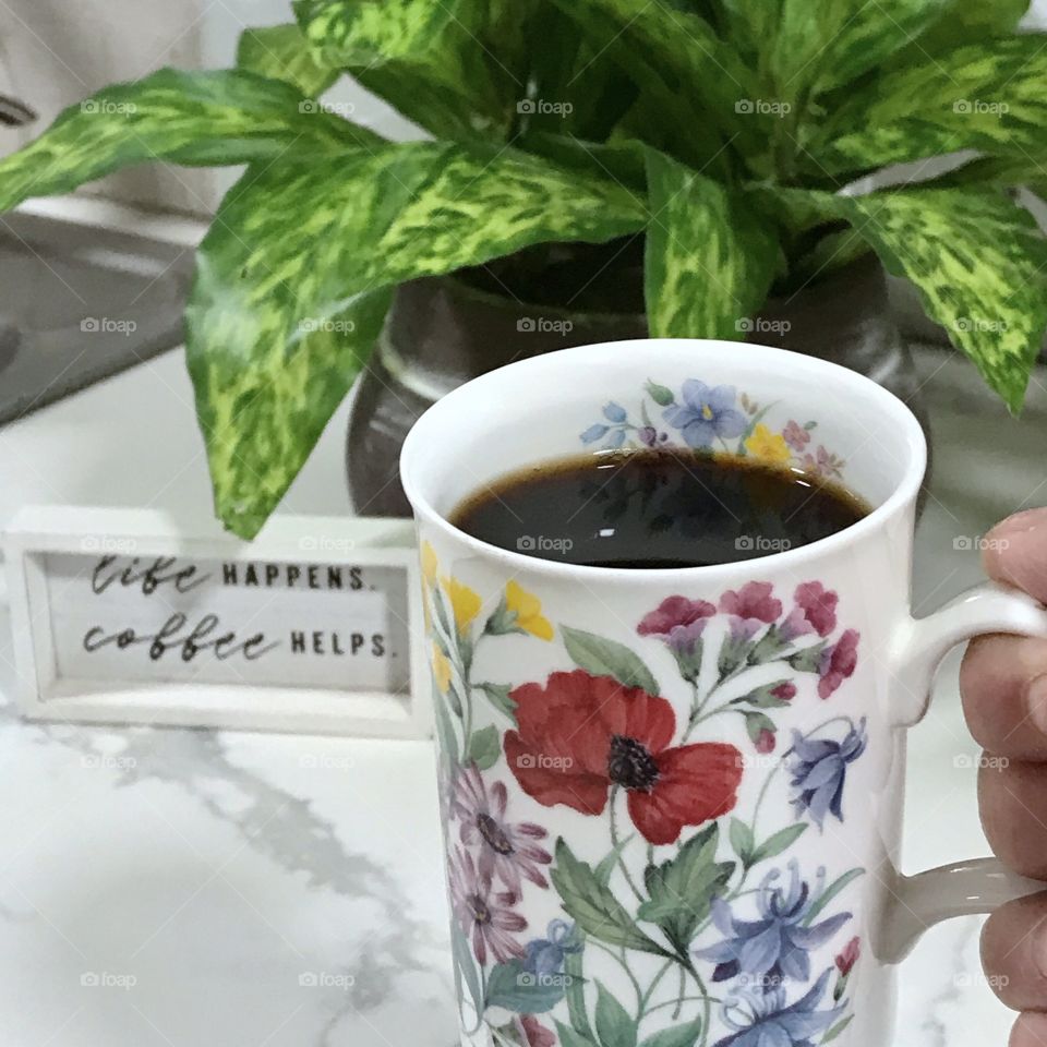 Life happens, coffee helps! Have a nice hot cup of coffee in the morning to get your day started on the right track!