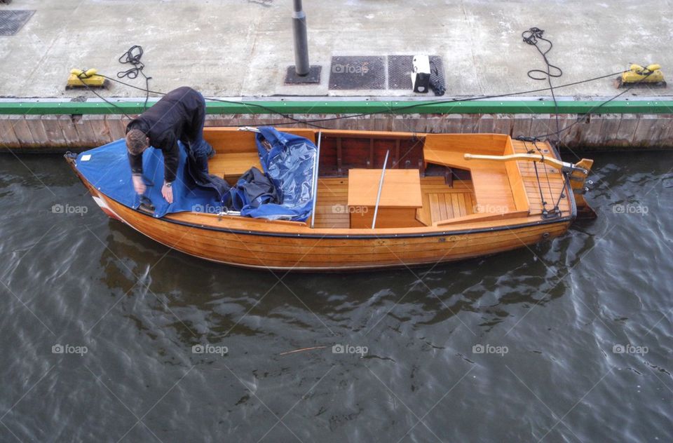 Yellow boat.  