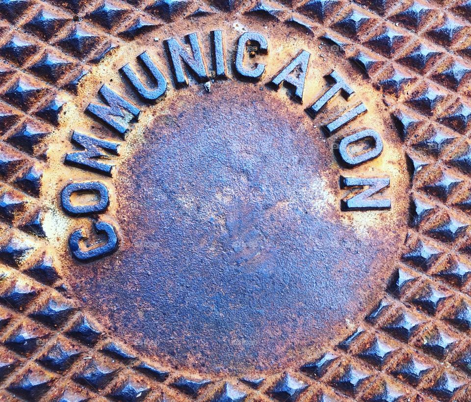 Manhole cover, communication 