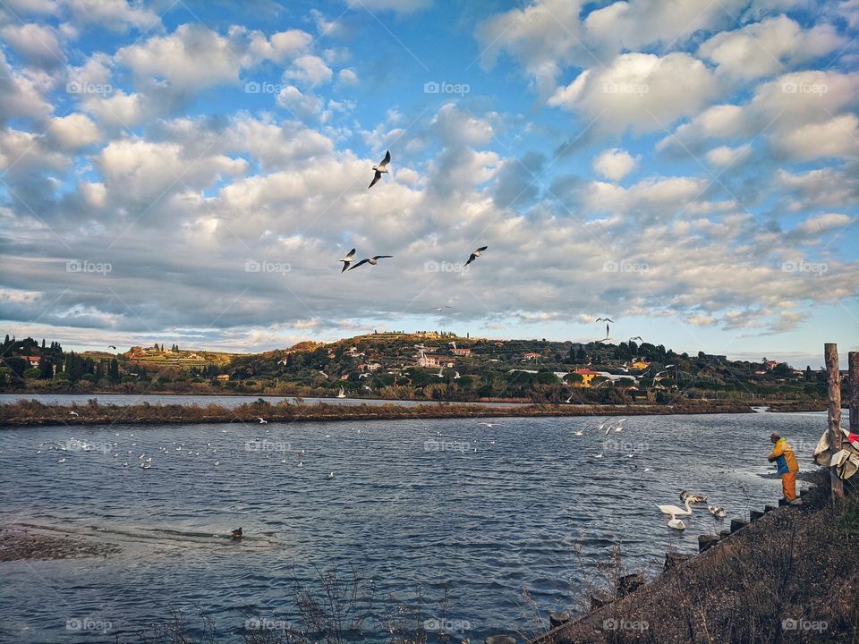 Scenic view of the adriatic seaside.