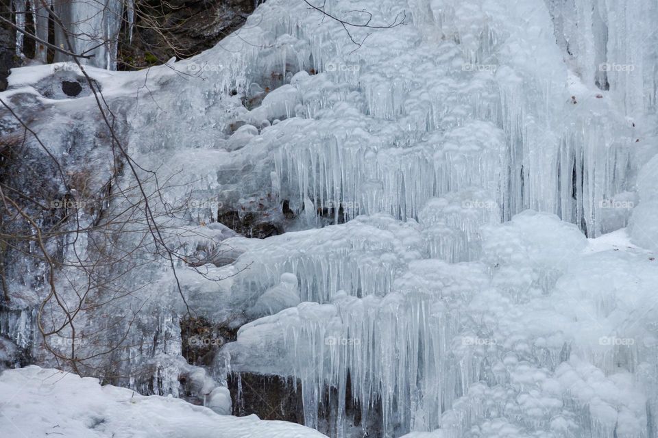 Frozen waterfall