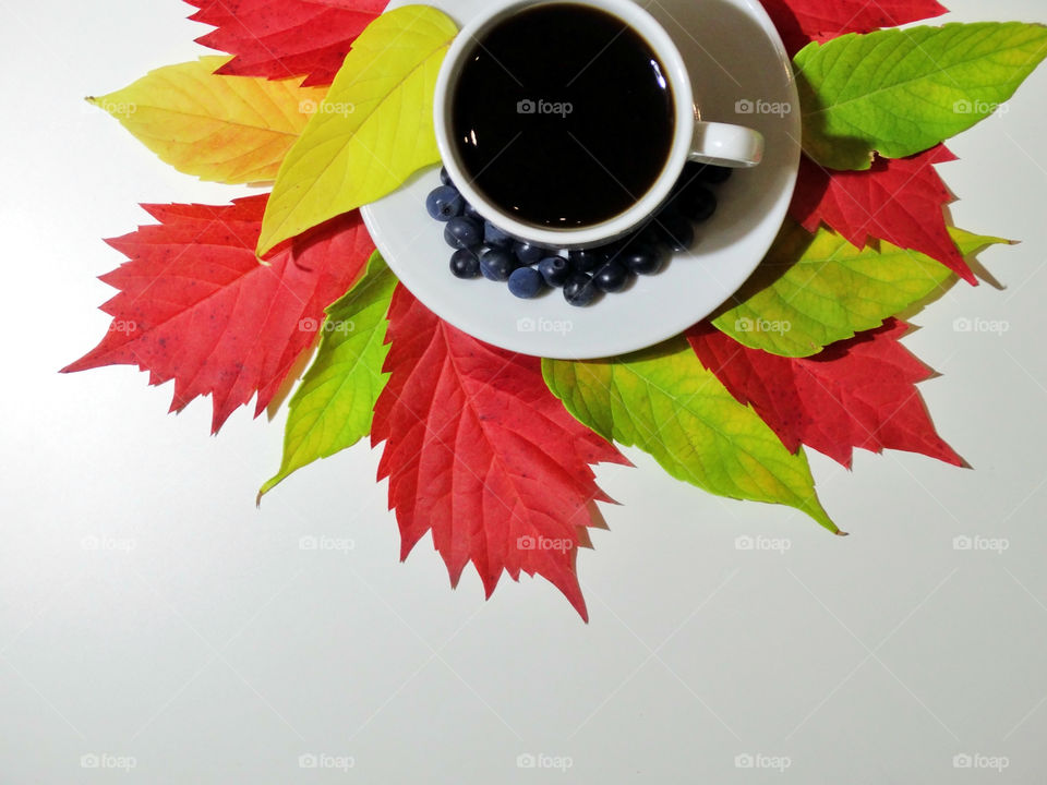 Autumn coffee background