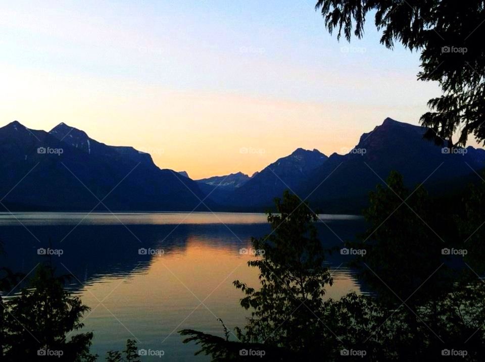 Glacier National at Sunset