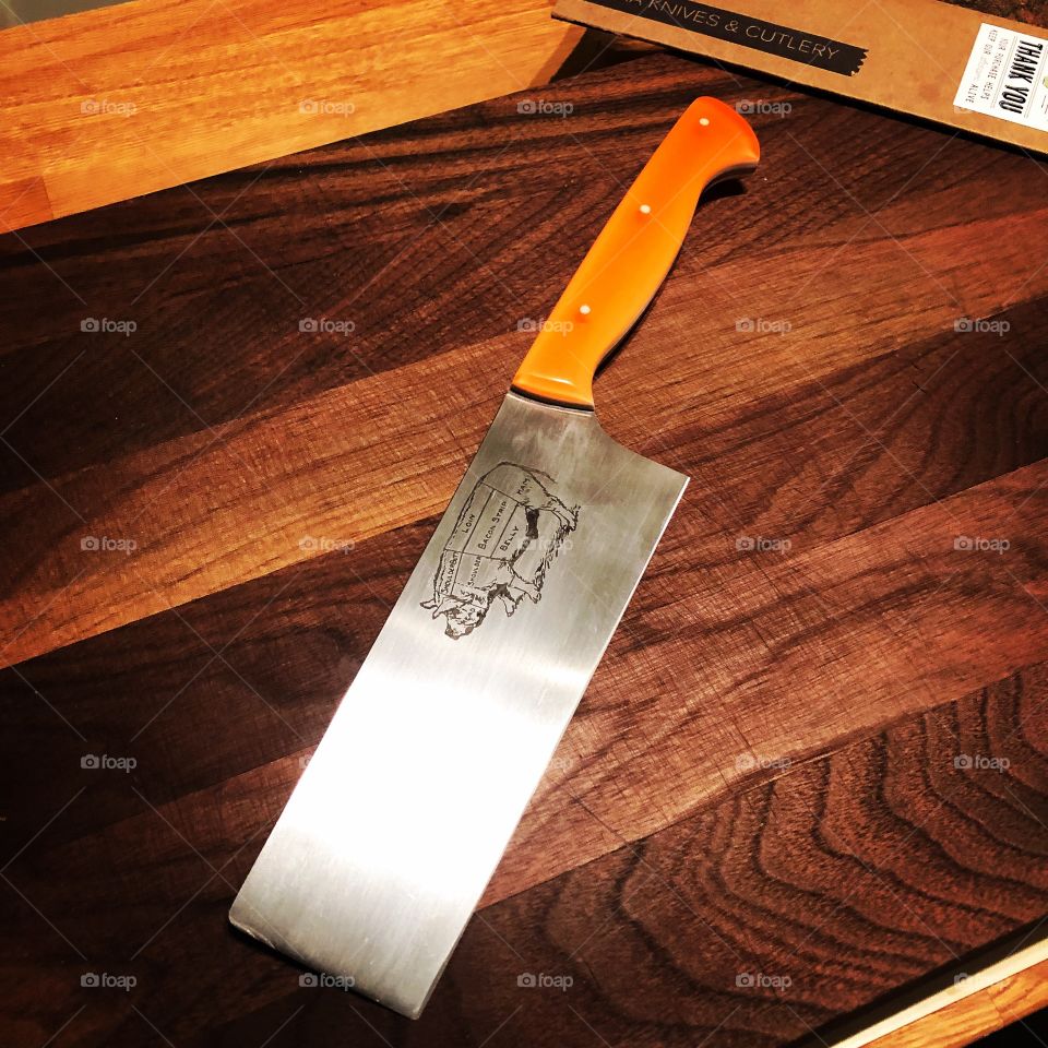 Custom Nakiri knife from Nora Knives