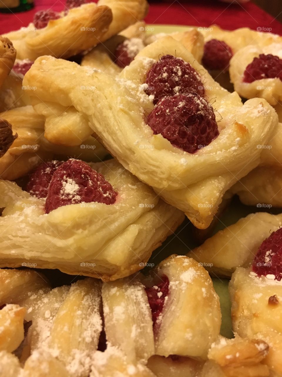 Made by my daughter - raspberry pastries 