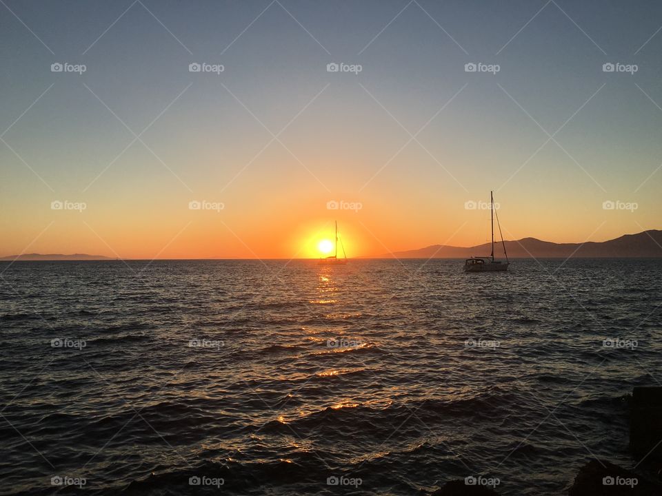 Sunset, Water, Dawn, Sea, Sun