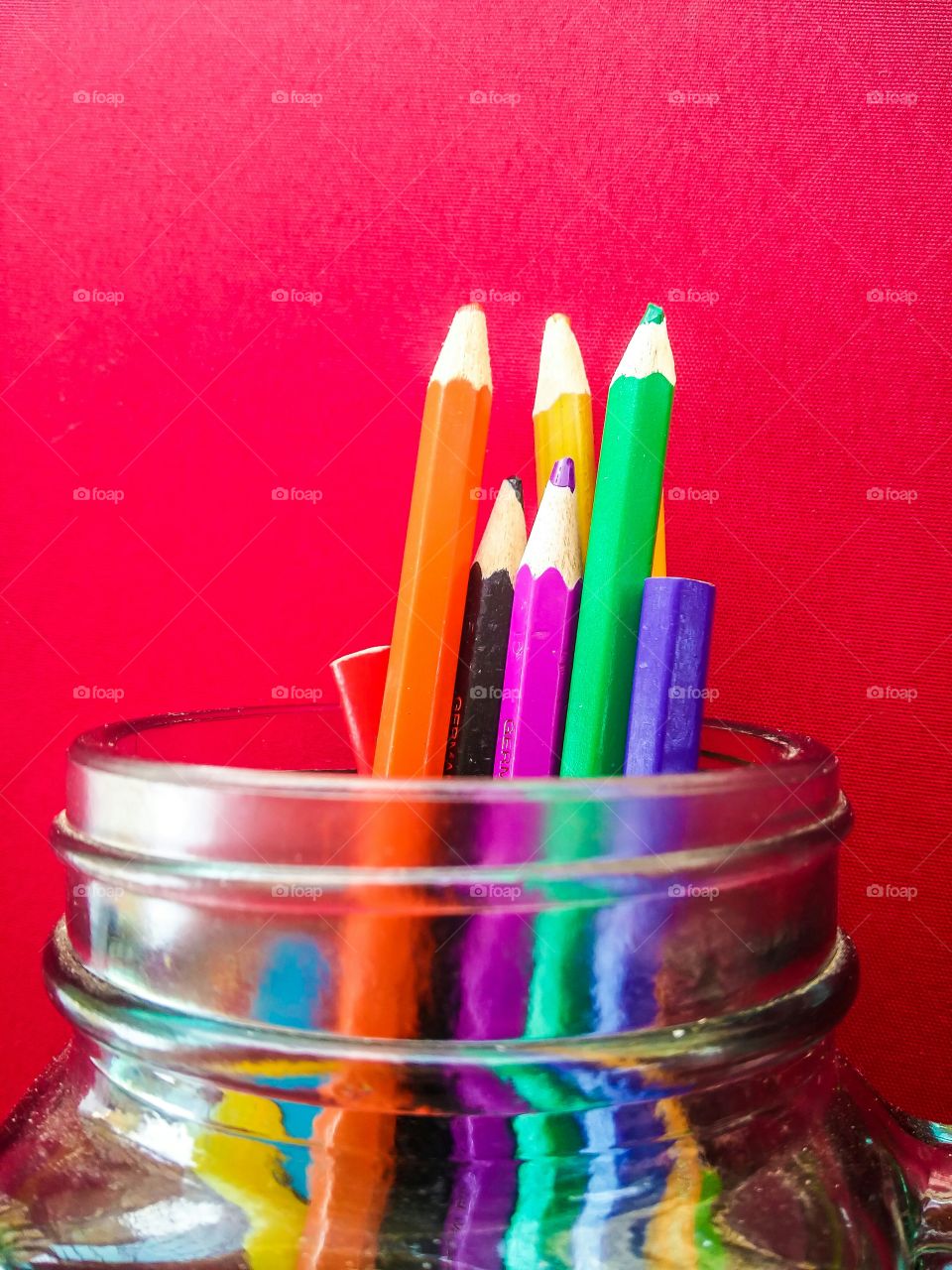 various colorful pencils