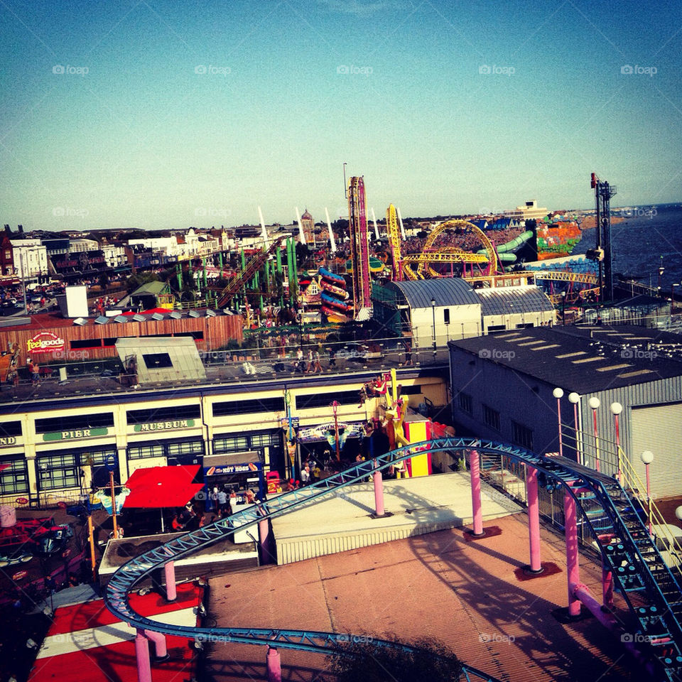A view of Southend from the top of the Ferris Wheel