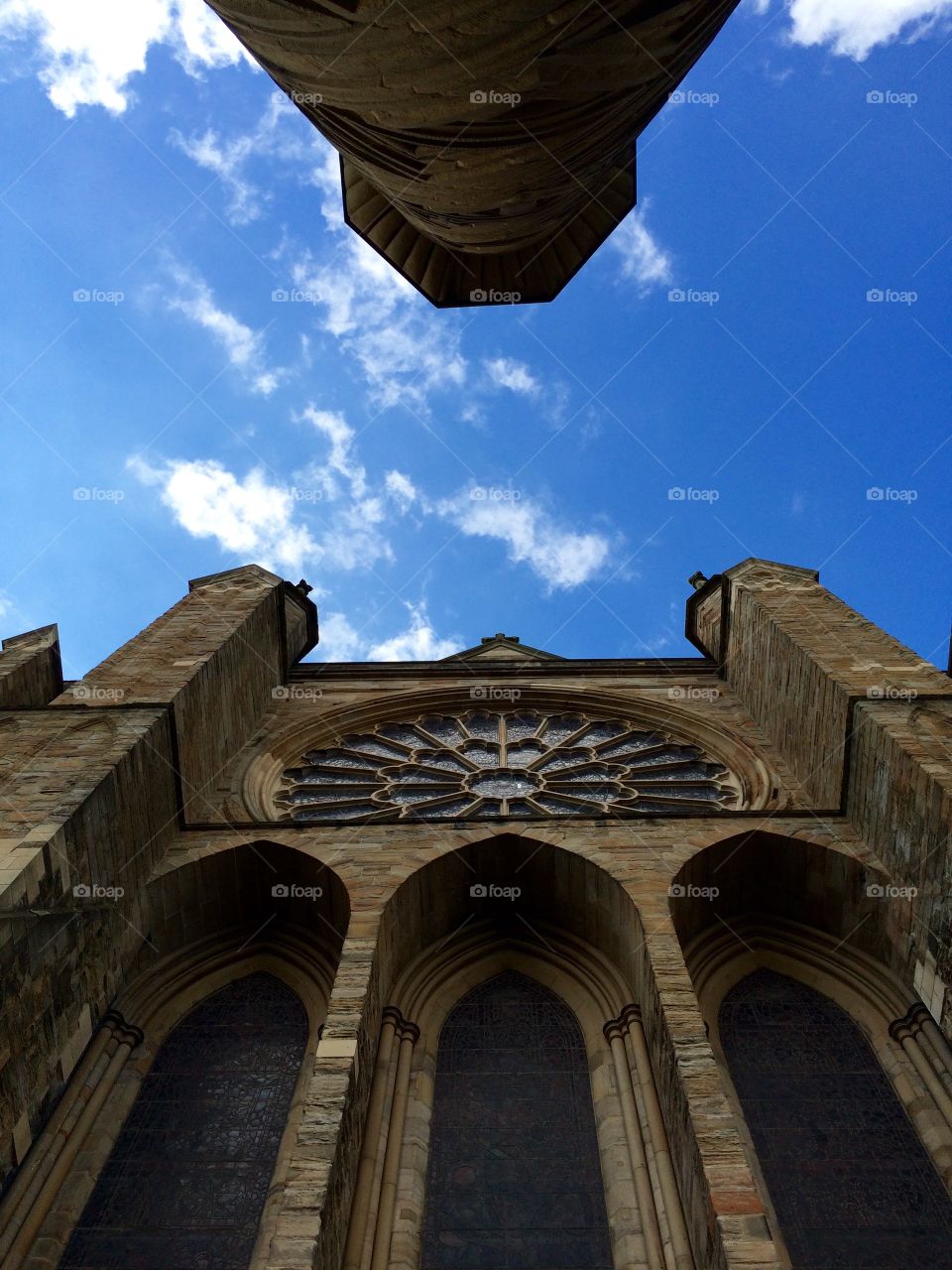 Cathedral View. Looking up at Durham Cathedral for Foap mission ....