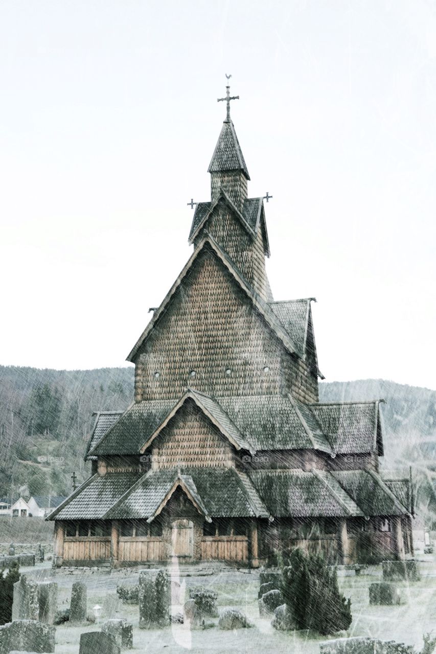 Old wood church 