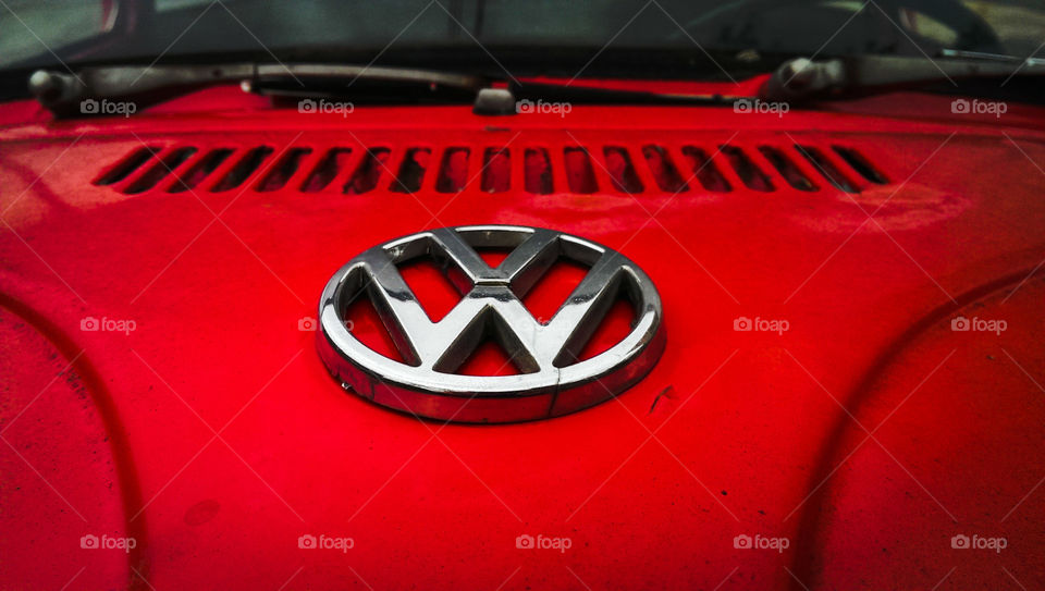VW Beetle. red beetle 
