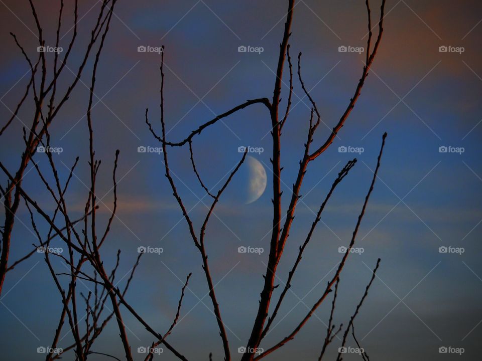 sunsets reflections and a moon bright like a sun