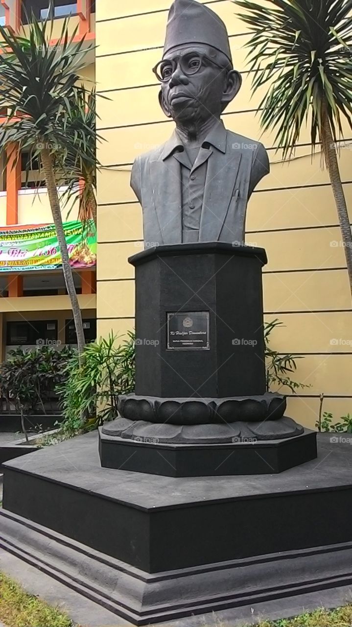 ki hadjar dewantara's monument. monument at sarjanawiyata tamansiswa university