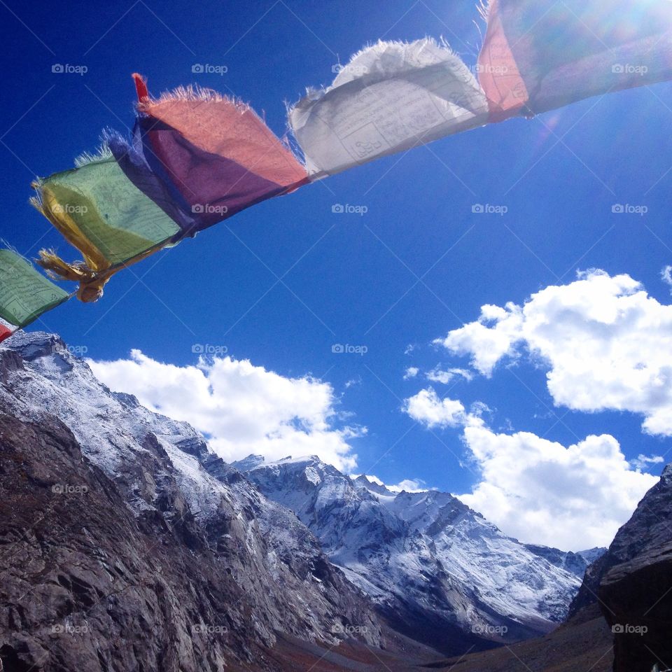 The photo taken in Zongh Kul Buddhist monastery of Zanskar, Himalaya mountains, India