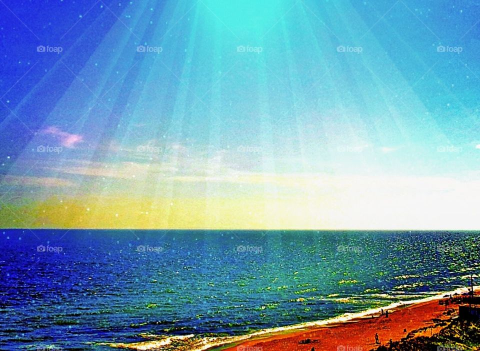 Sun's Rays dancing on the ocean