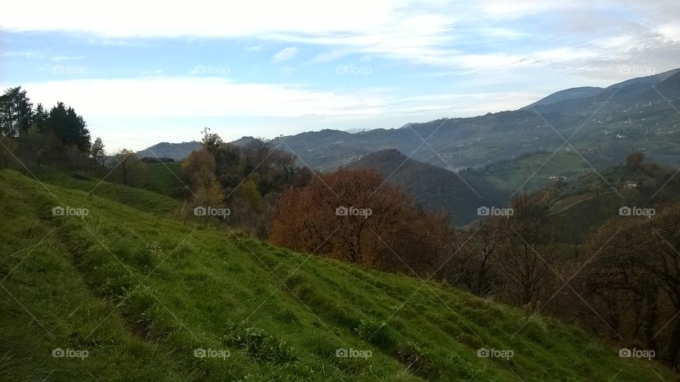 Autumn on the hill of Marostica