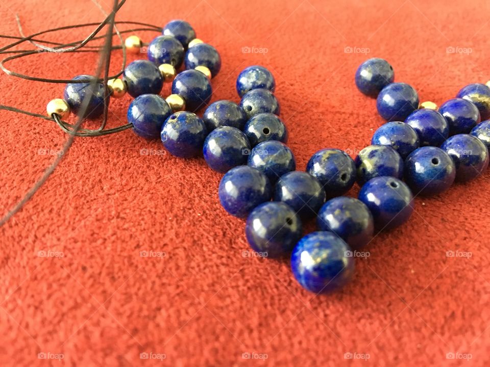 Lapis lazuli beads for crafting 