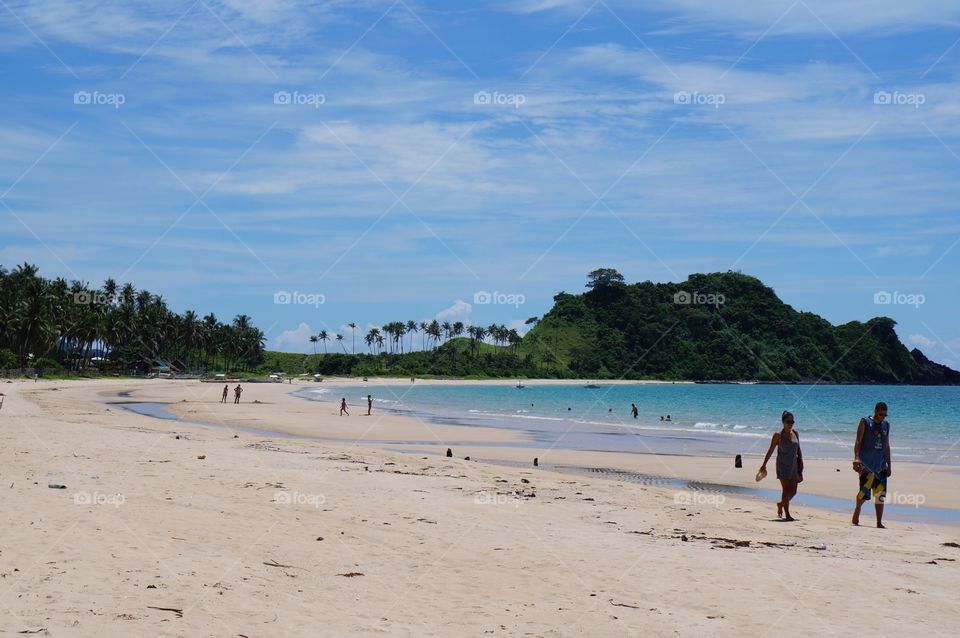 Nacpan beach in the philippines