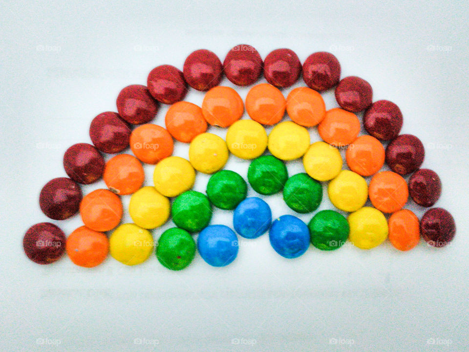 Rainbow candy will make the ellipse