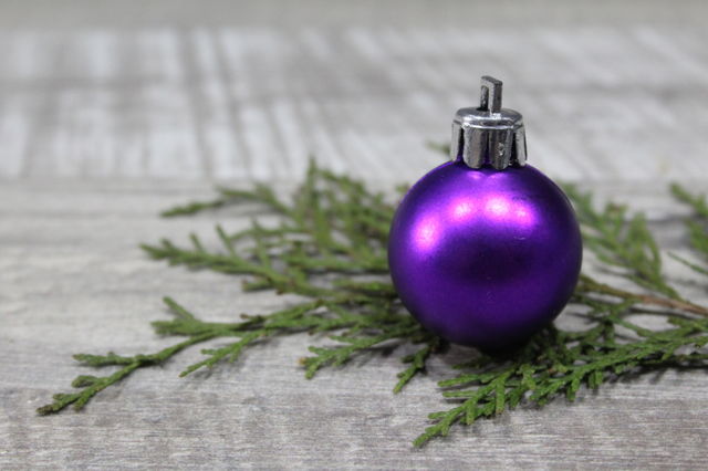 Purple toy for christmas tree.