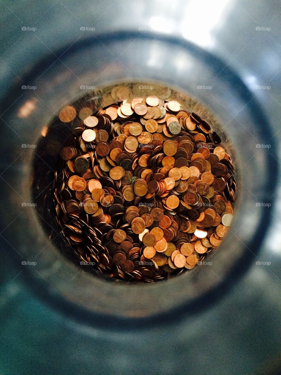 Pennies in a jar 