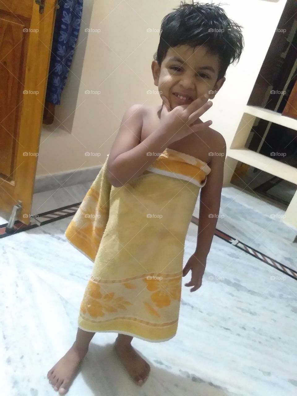 son bathing